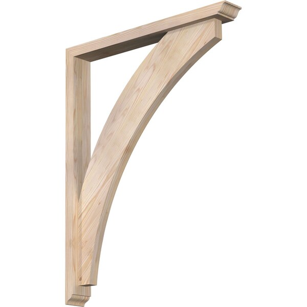 Ekena Millwork Thorton Traditional Smooth Bracket w/ Offset Brace, Douglas Fir, 3 1/2"W x 28"D x 36"H BKT0402X28X36THR01SDF - main